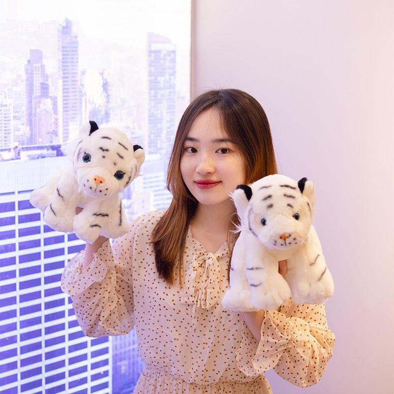 Real Life White Tiger Sitting Doll - Image 2