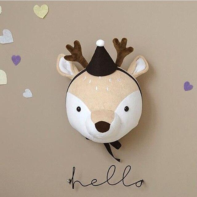 Room Decoration Dinosaurs & Animal Heads Wall Decor Stuffed Plush Toys - Image 17