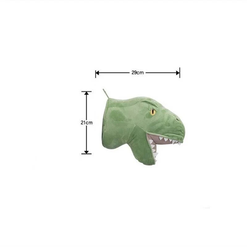 Room Decoration Dinosaurs & Animal Heads Wall Decor Stuffed Plush Toys - Image 4