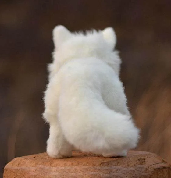 Simulation arctic fox plush toy doll - Image 4