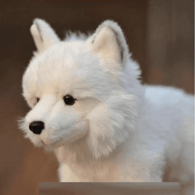Simulation arctic fox plush toy doll - Image 5