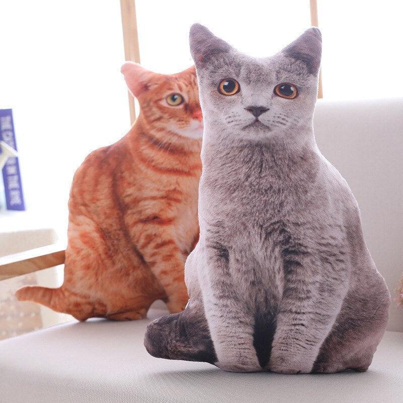 Simulation Plush Cat Pillows - Image 2