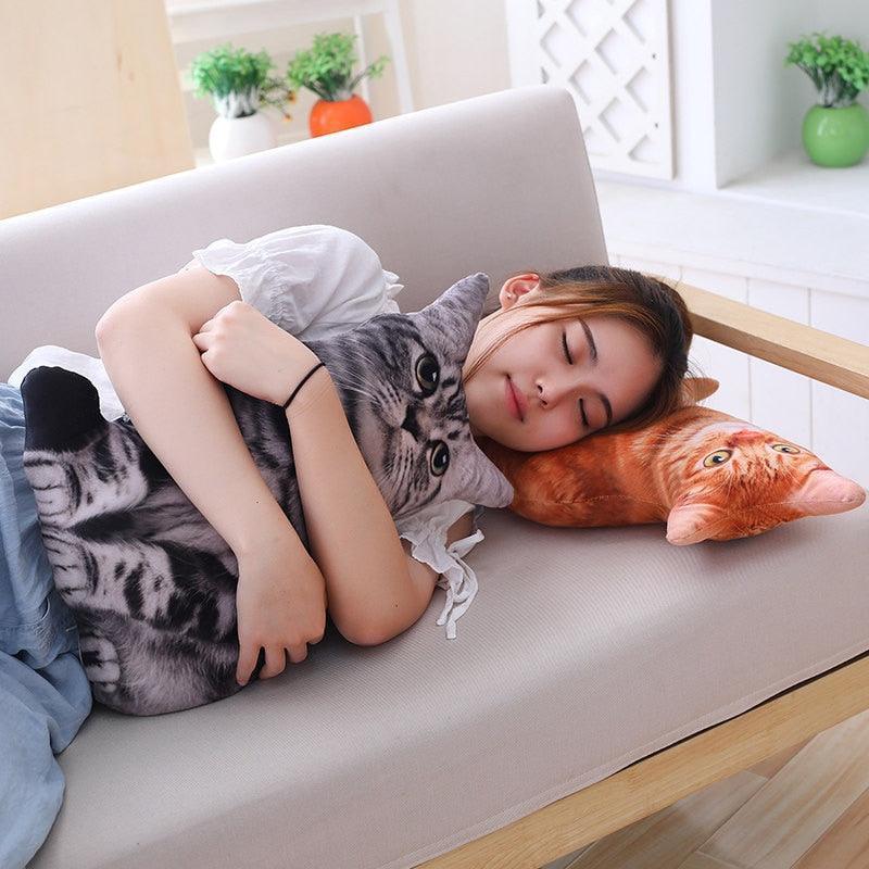 Simulation Plush Cat Pillows - Image 4