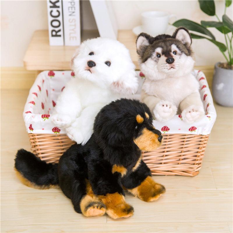 15" Simulation Wolf Plush Toy, Realistic Gray Wolf Plushy - Image 3