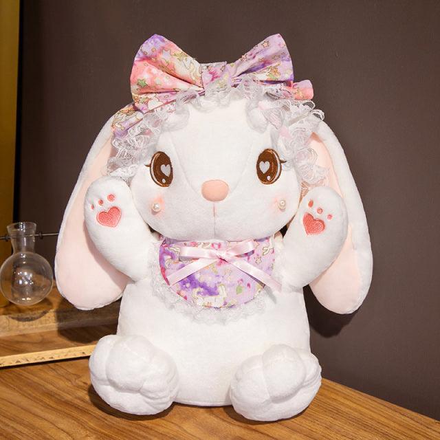 Sitting Long Eared Rabbit Plush Toy - Image 4