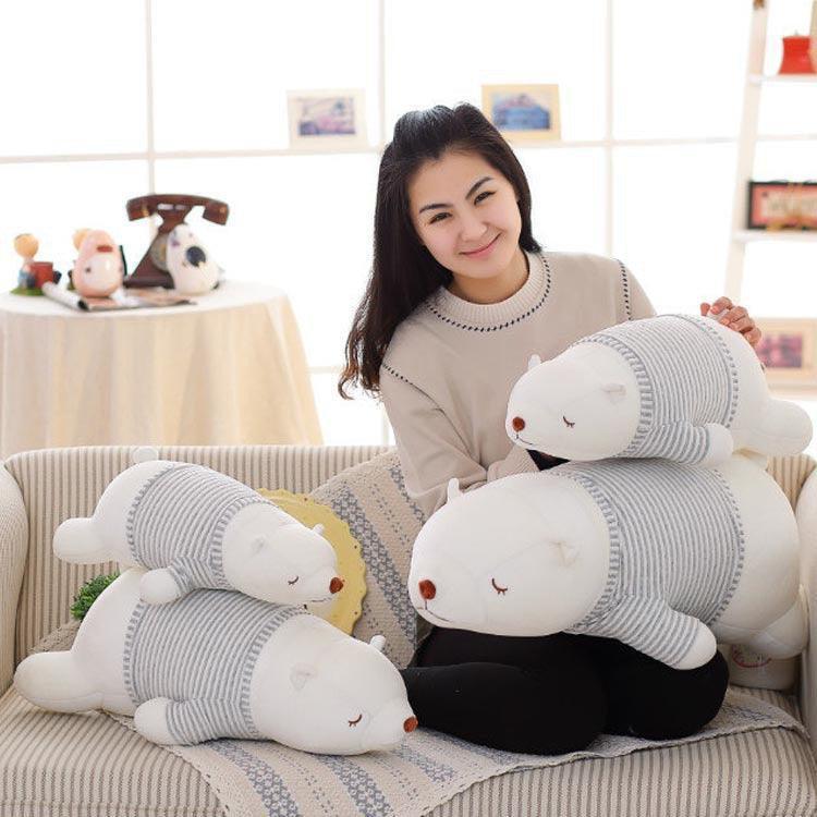 Sleeping Polar Bear Plush Dolls - Image 2