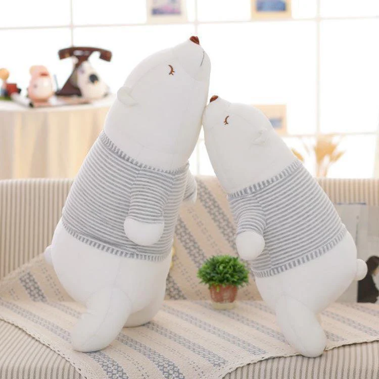 Sleeping Polar Bear Plush Dolls - Image 4