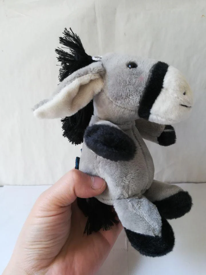 Small 7" Gray Donkey Plushie