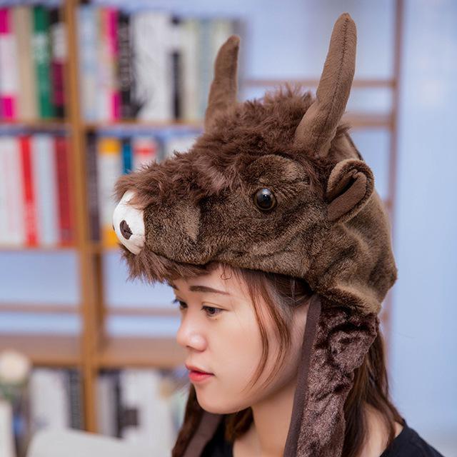 Soft and Funny Goat Plush Hats - Image 4
