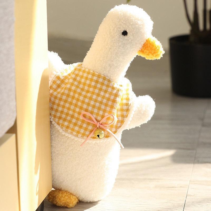 Soft Baby Bib White Duck Plush Toy