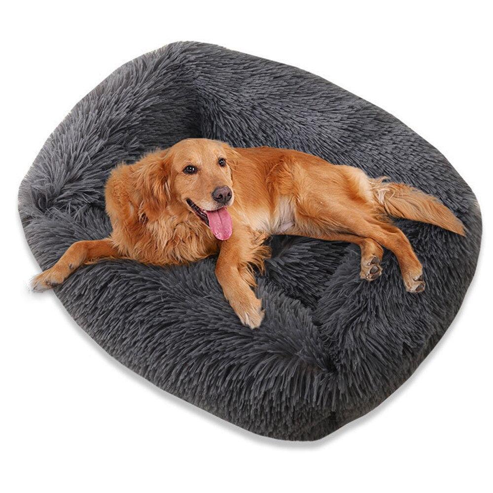 Square Dog & Cat Pet Bed for Medium Pets, Super Soft Warm Plush & Comfortable - Image 3