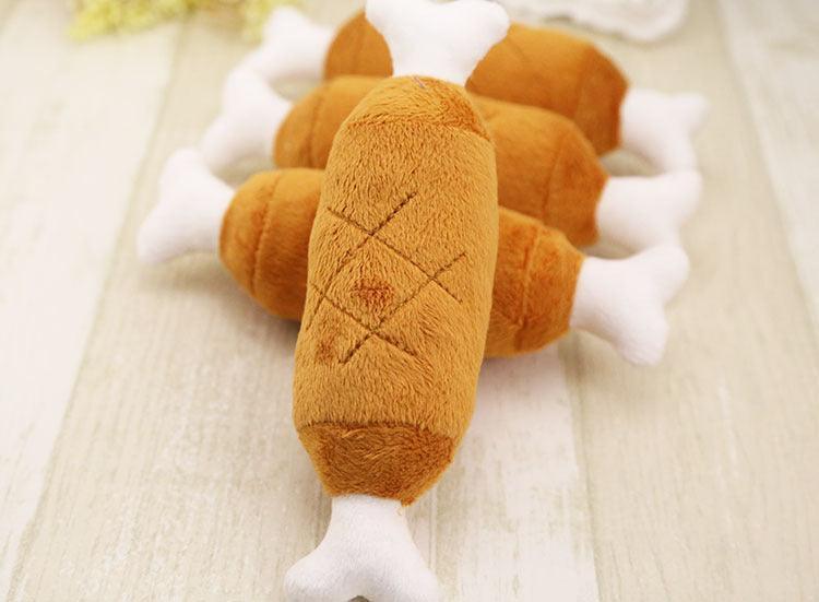 Super Cute and Funny Pet Plush Toy Meat and Bones - Image 4