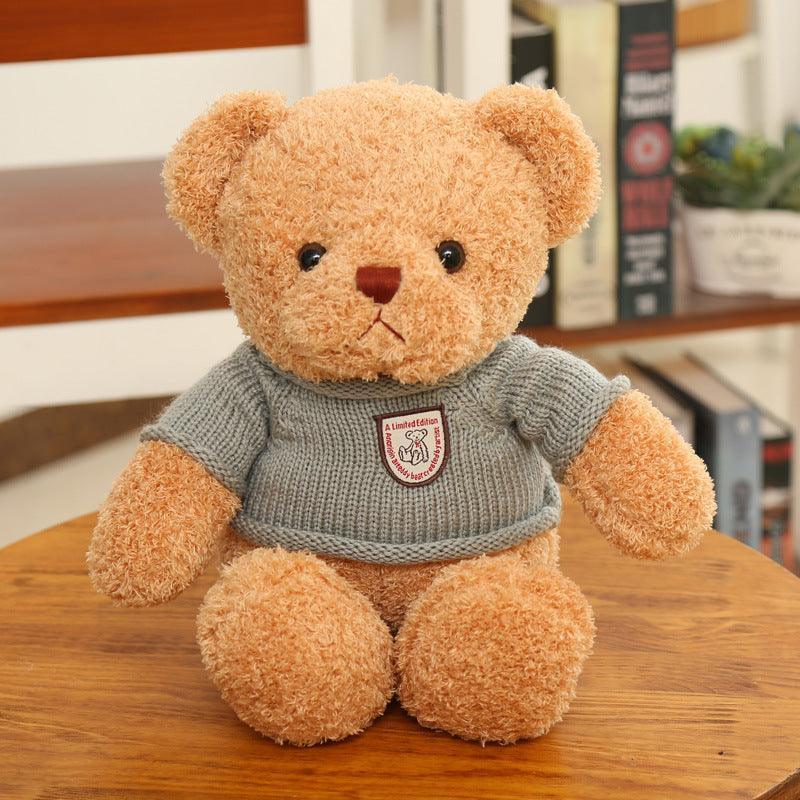 Teddy Bear with Crested Sweater in Cream and Brown - Image 4