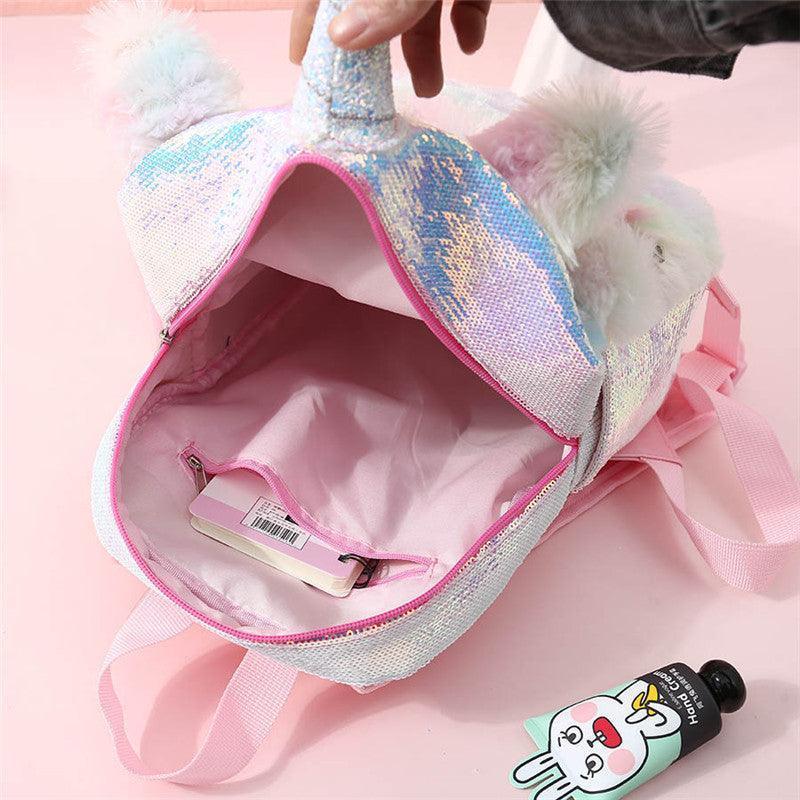 The Unicorn Sequins Kawaii Plush Backpack - Image 4