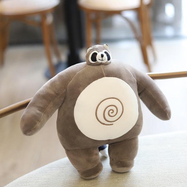 Tiny Head Teddy Bear Toys, Stuffed Small Head Big Muscle Body Raccoon Frog Elephant Plush Dolls - Image 5