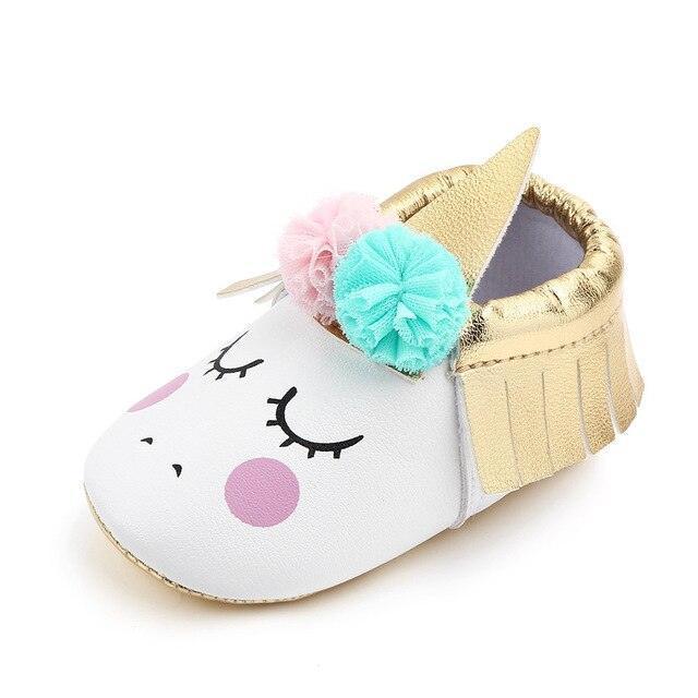 Toddler Baby Girl Rainbow Unicorn Plush Shoe Slippers, Great Gift for Ages  0-18M - Image 9