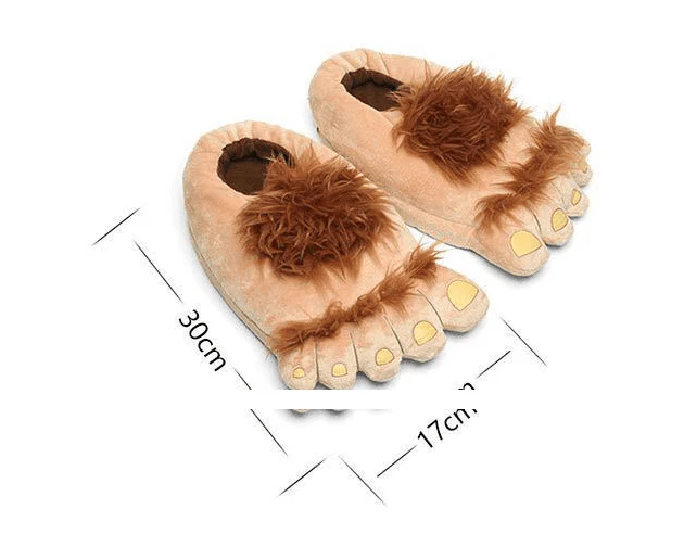 Trendy funny retro savage plush slippers - Image 4