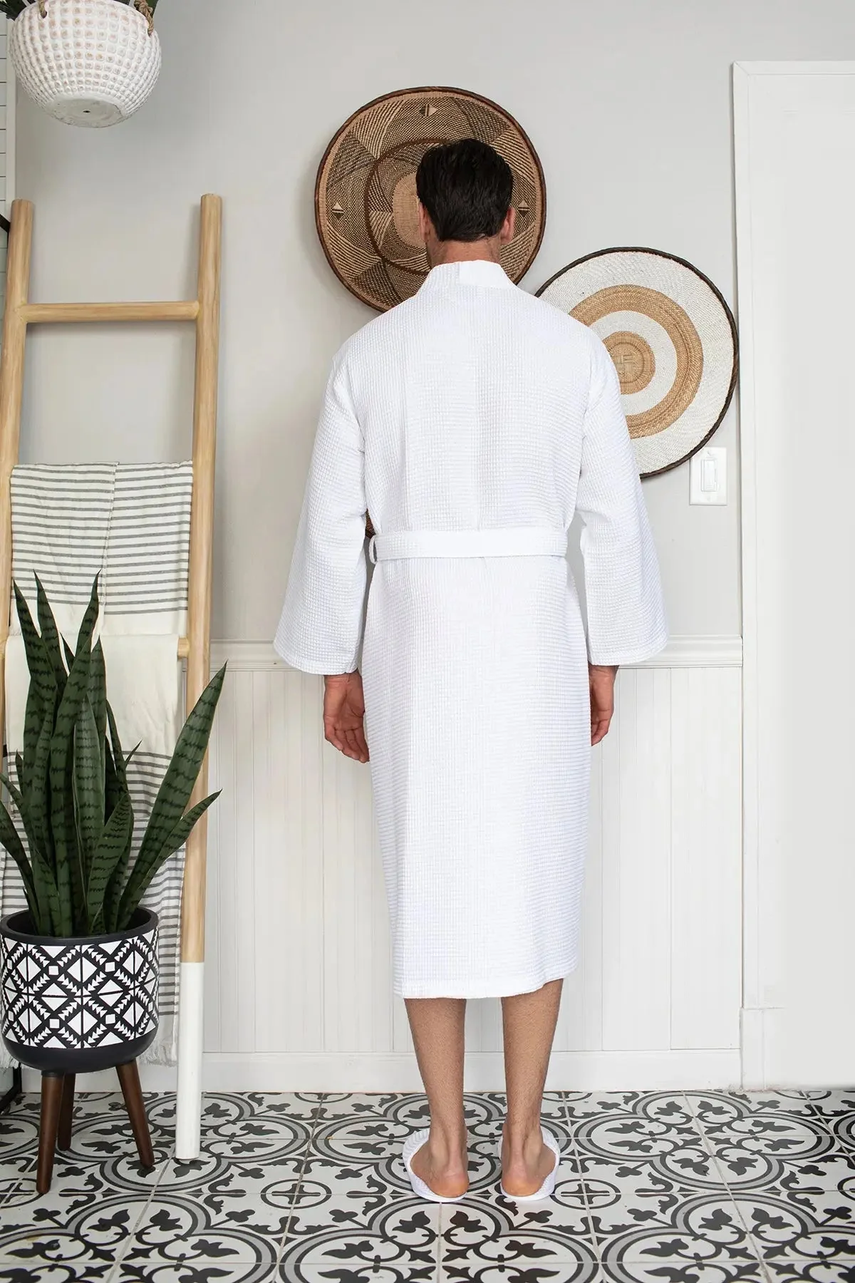 Waffle Spa Bathrobe for Men -  Absorbent, Lightweight - Image 17