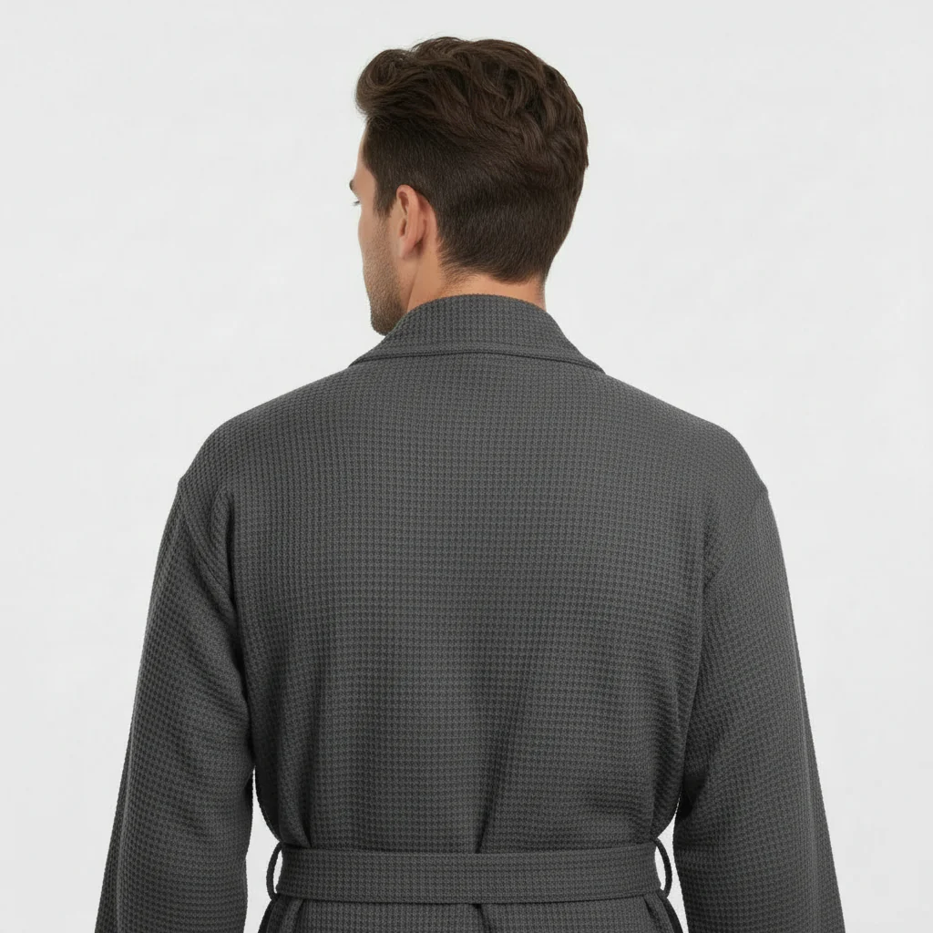Waffle Spa Bathrobe for Men -  Absorbent, Lightweight - Image 20
