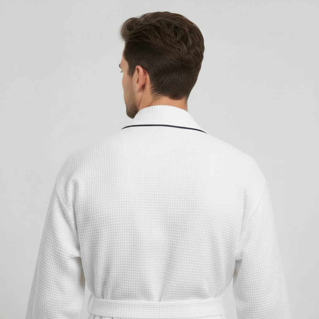 Waffle Spa Bathrobe for Men -  Absorbent, Lightweight - Image 24