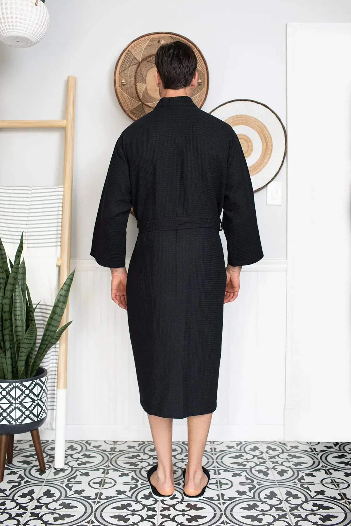 Waffle Spa Bathrobe for Men -  Absorbent, Lightweight - Image 28