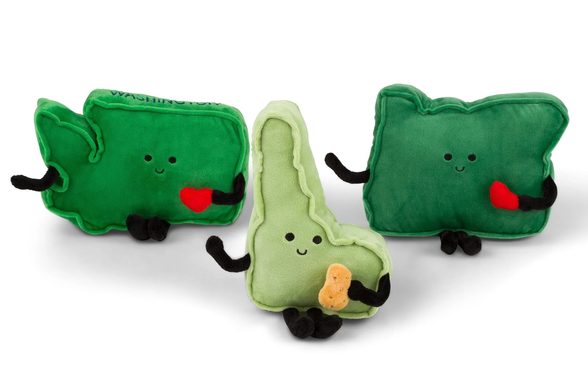 Washington Stuffed State Plush – Holding a tiny apple, Soft PNW Gift - Image 5