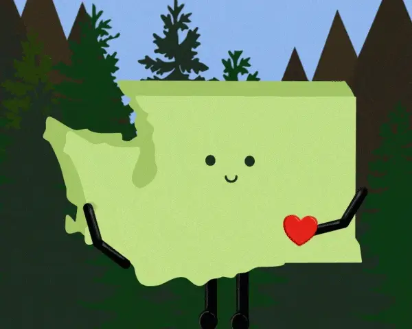 Washington Stuffed State Plush – Holding a tiny apple, Soft PNW Gift - Image 6