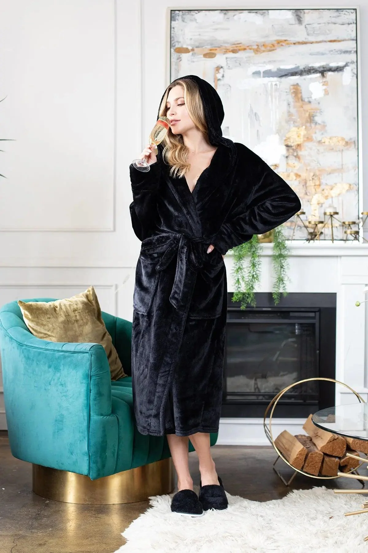 Women’s Plush Hooded Robe - Spa-Worthy Comfort at Home - Image 13