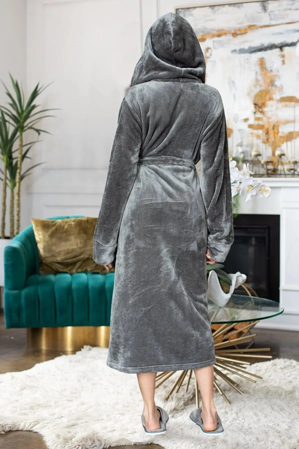 Women’s Plush Hooded Robe - Spa-Worthy Comfort at Home - Image 33
