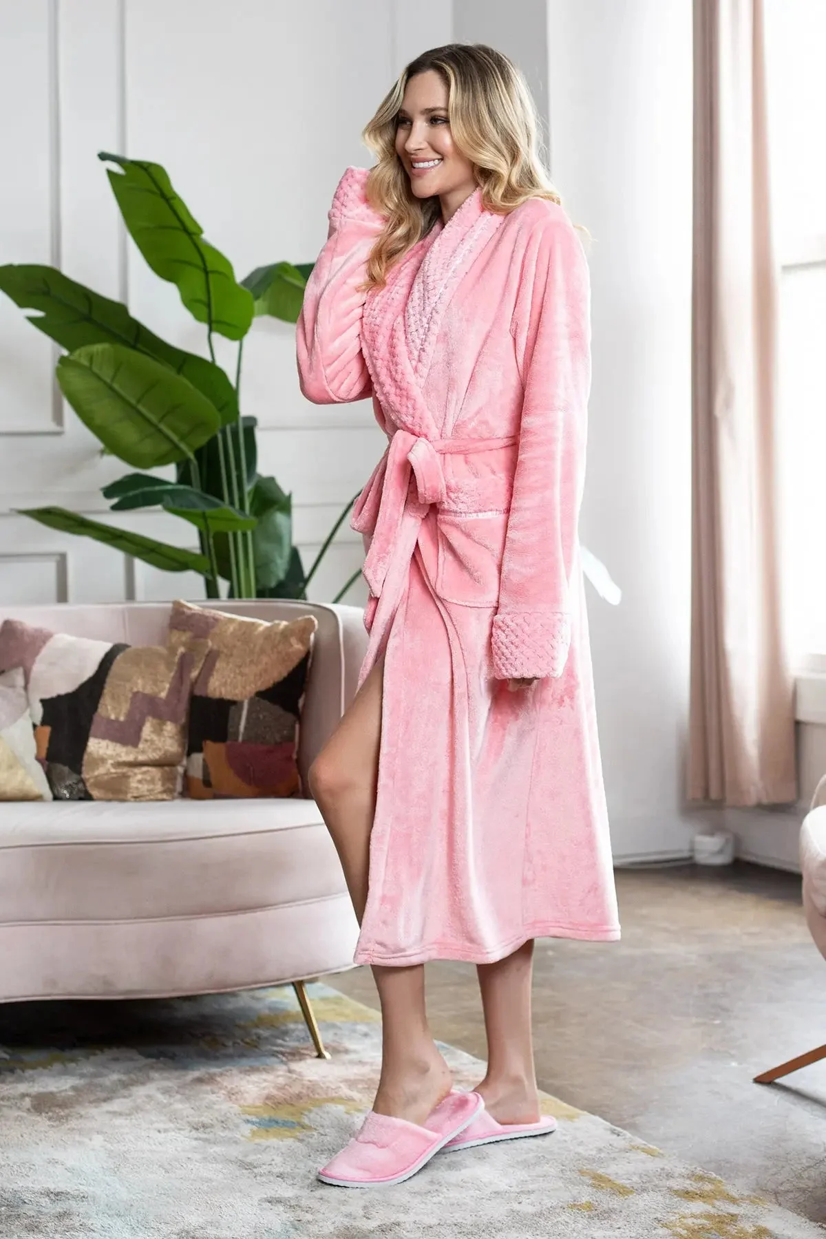 Women's Ultra Soft Plush Bathrobe - Image 84