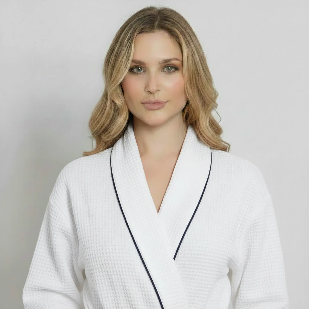 Knee-Length Waffle Robe for Women - Image 21