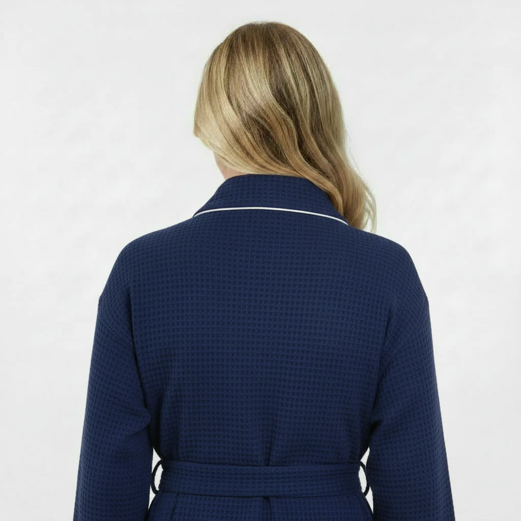 Knee-Length Waffle Robe for Women - Image 34