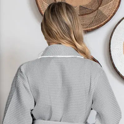 Knee-Length Waffle Robe for Women - Image 75
