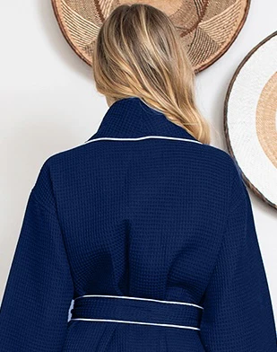 Knee-Length Waffle Robe for Women - Image 77